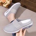 thumbnail image 5 of Domzle Slip-On Mules Sneakers for Women 2026 Backless Knit Comfortable Lightweight with Arch Support Walking Shoes for Travel House Office Gray 41, 5 of 7