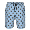 thumbnail image 3 of Fotbe french Bulldog Face Trajes de Baño Estampados para Hombre, Shorts de Verano de Secado Rápido, Ropa de Playa, Bañadores-3X-Large, 3 of 6