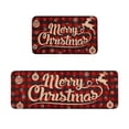 thumbnail image 2 of PONPRNGY 2 Pcs Christmas Kitchen Rugs and Mats for Floor Non Slip Backing Mat Merry Christmas Kitchen Decor Kitchen Rug Sets Xmas Decor, 2 of 7