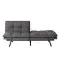 thumbnail image 5 of Memory Foam Futon, Gray Faux Suede, 5 of 6