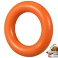 thumbnail image 1 of CUITING Durable And Natural Rubber Dog Biting Toy Ring Pet Chew Clean Teeth Toy (Orange), 1 of 6