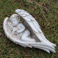 thumbnail image 4 of Estatuillas de Ángel durmiente escultura de resina hogar decoración Gloria Estatua del ángel de alas, 4 of 9