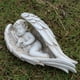 thumbnail image 3 of Estatua de Ángel durmiente estatuillas escultura de resina Adorable pequeño Cola Estatua del ángel de alas, 3 of 8
