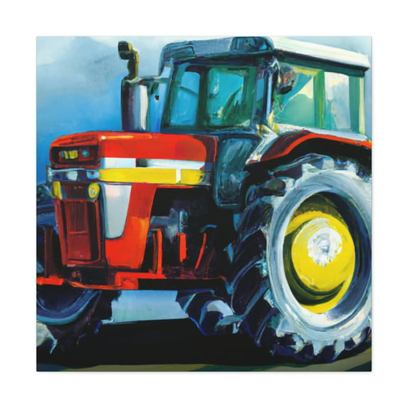 Tractor in Hyperrealism - Canvas
