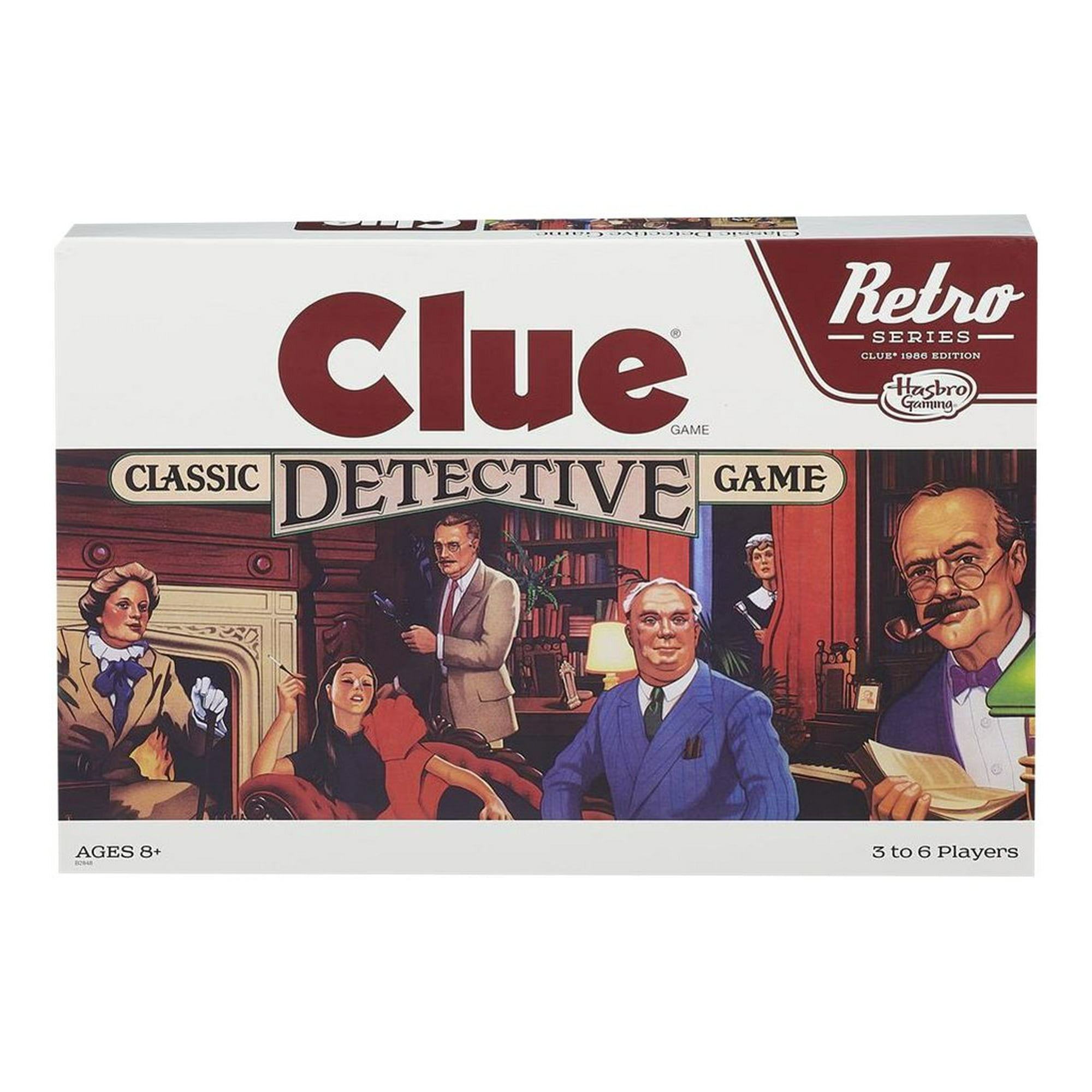 Hasbro Gaming CLUE Retro Series Clue 1986 Edition Game board