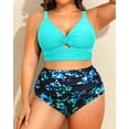 thumbnail image 5 of Traje de baño Daci, talla grande, 2 piezas, bikini de cintura alta 2025 Aqua, 5 of 5