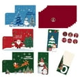 thumbnail image 2 of 6pcs Christmas Gift Card Money Holders with Envelopes 3.4" x 8.2" 6 Festive Designs Holiday Cash Check Holder Party Favors Red, 2 of 6