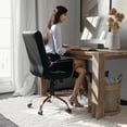 thumbnail image 6 of UrbanPro Modern Mid Back Office Swivel Chair in Black and Rose Gold, 6 of 8
