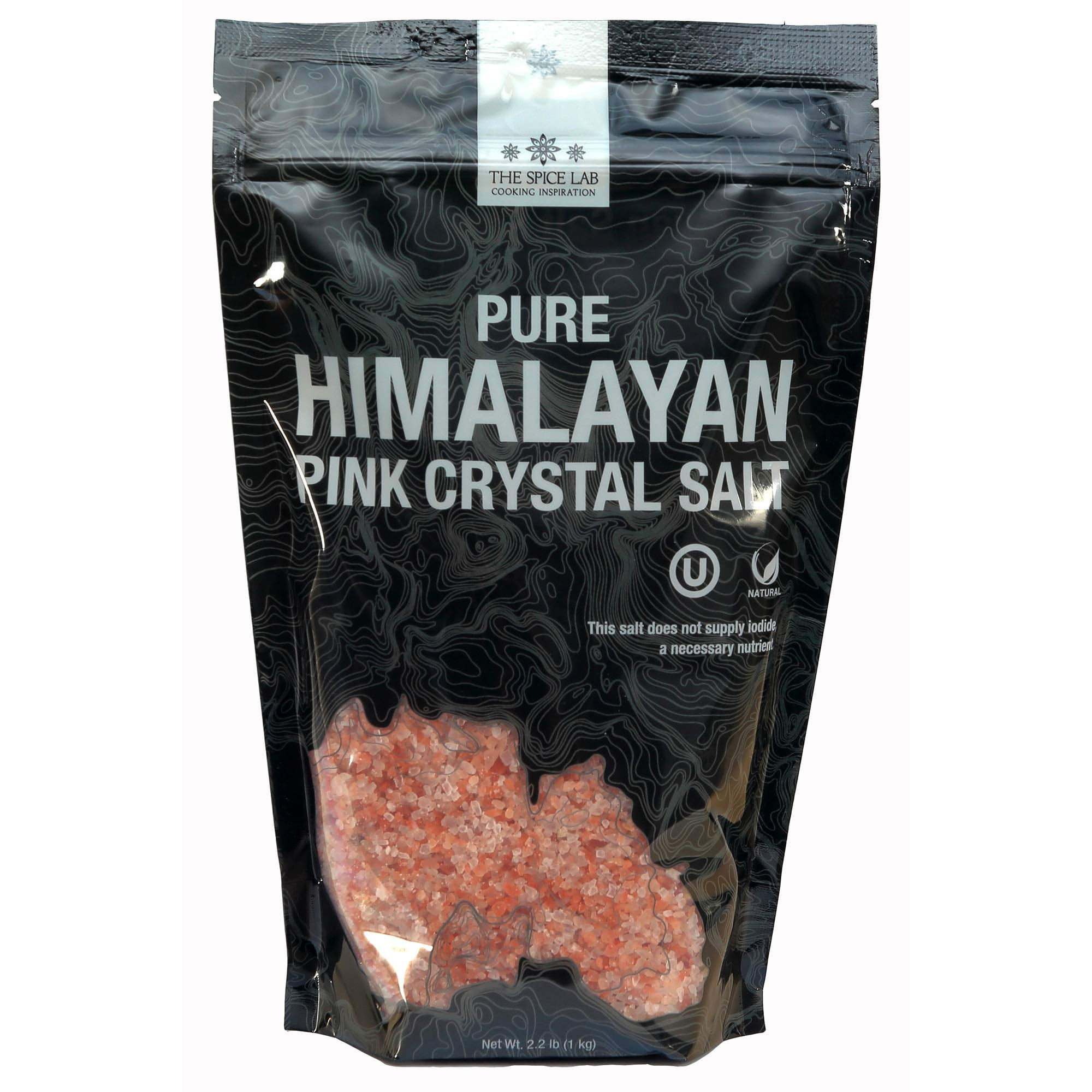 The Spice Lab Pink Himalayan Salt - Coarse 2.2 lb (1 Kilo) - Nutrient