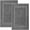 Gray, variant on Bath Mat Floor Towel Set - Absorbent Cotton Hotel Spa Shower/Bathtub Mats [Not a Bathroom Rug] 22"x34" Pack of 2