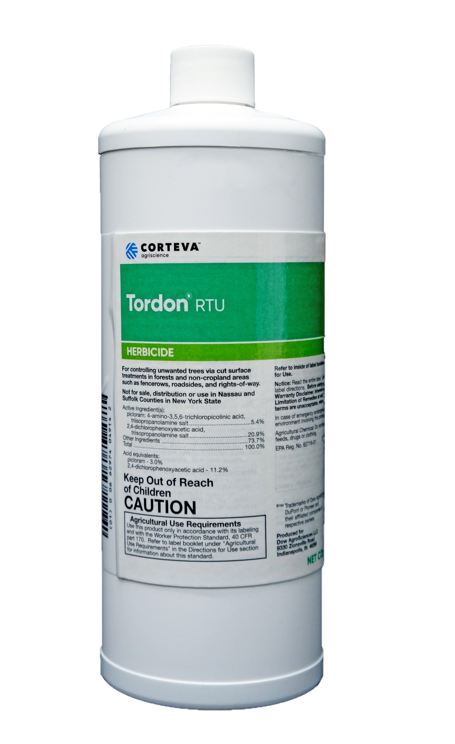 Tordon RTU Specialty Herbicide by Dow AgroSciences, Ready-To-Use, Tree Stump Treatment, Unwanted Brush Killer, QT Size (32 Fl Oz)