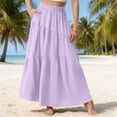 thumbnail image 3 of Edvintorg High Waisted Skirts for Women Summer Clothes Beach Casual Long Skirt Womens Maxi Skirt with Pockets, 3 of 7