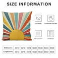 thumbnail image 5 of Creowell Boho Sun Sunshine Pillow Covers Sunset Aesthetic Colorful Rainbow Decorative Couch Pillow Cases with Zipper Farmhouse Rust Home Decor for Living Room Bedroom Bed Cushion Outdoor 18x18in, 5 of 5