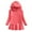 Watermelon Red, variant on ameIAEA Kids Sweatshirt Dress Toddler Girls Long Sleeve Hooded Dress Solid Color Casual Dress
