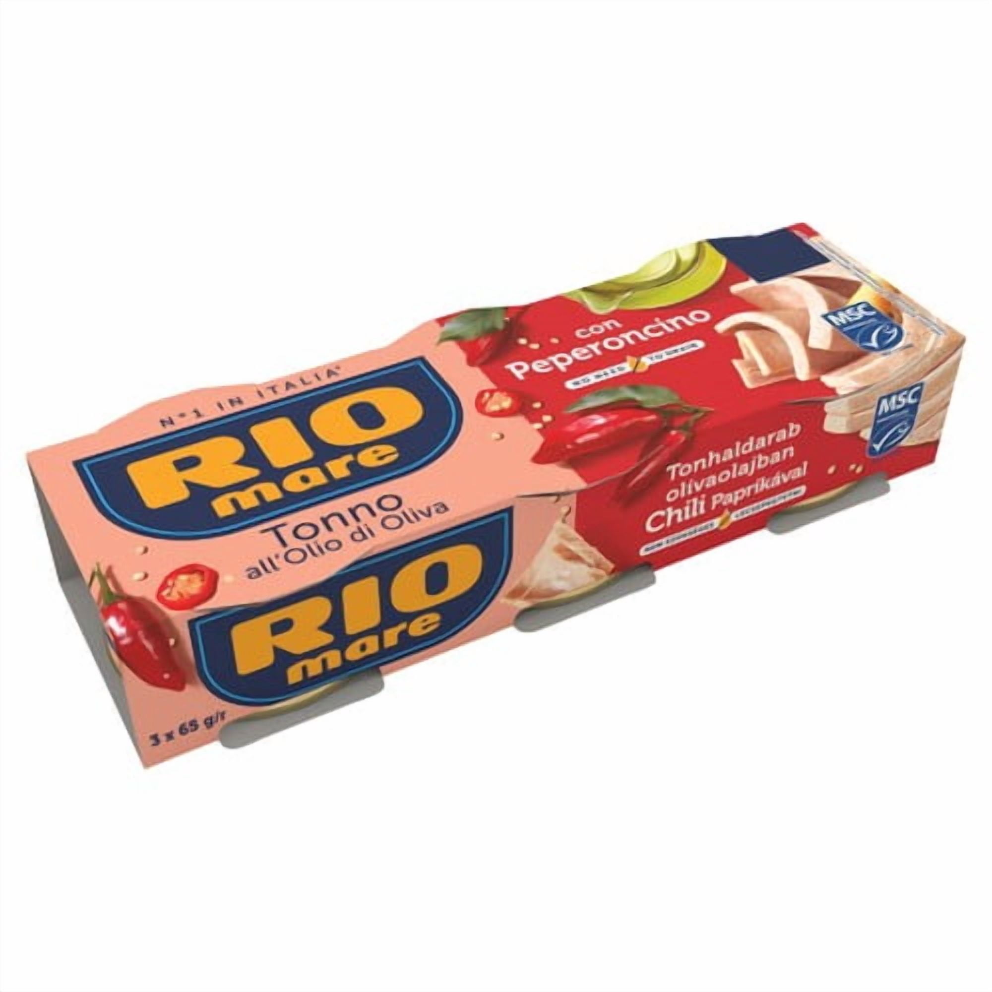 Rio Mare MSC Tuna with Chilli 3 x 65g, British Import (Pack of 3)
