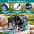thumbnail image 4 of PetAmi Expandable Dog Cat Backpack Carrier, Airline Approved, Teal Blue, 4 of 7