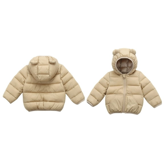 Baby Boys Girls Winter Coat,Baby Boys Puffer Coat Bear Ear Cute Jackets Zipper Up Down Coats for Toddler Baby Girls Child Puffer Jacket Baby Clothes