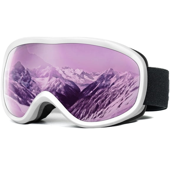 OTG Ski Goggles,Snowboard Goggles for Men,Women & Youth Anti Fog UV Protection Wide Vision Helmet Compatibility, Over Glasses Ski Goggles for Skiing, Snowboarding, Snowmobile, Hiking