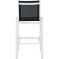 thumbnail image 2 of Meridian Furniture Nizuc Black Fabric Outdoor Patio Mesh Barstool (Set of 2), 2 of 9