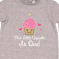 thumbnail image 3 of Inktastic 1st Birthday Cupcake Girls Cute Baby Fleece Romper, 3 of 4