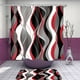 thumbnail image 2 of Juego de cortinas de ducha Nkzply de color rojo y negro, 4 unidades, 2 of 7