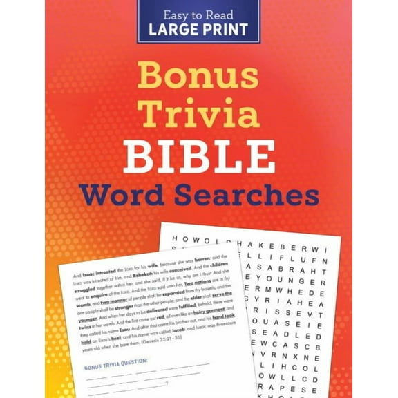 Bonus Trivia Bible Word Searches Large Print (Paperback)