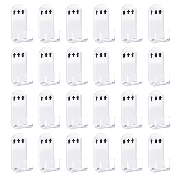24 Pieces Vinyl Record Wall Mount Holder No Drill, Clear Acrylic Single Record Wall Display Shelf No Screw, Self Adhesive Album Vinyl Hangers for Wall Displaying LP Covers Home Decoration