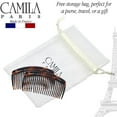 thumbnail image 6 of Camila Paris AD66/2 French Side Comb Large Curved Tortoiseshell Hair Combs for Women Fine Hair, 4 Inch Strong Hold Hair Comb for Women Bun Chignon Up-Do Styling Girls Hair Accessories, Made in France, 6 of 31