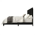 thumbnail image 5 of Home Design Lufkin Full Upholstered Panel Bed Frame with Checkered Tufted Headboard & Foam-Filled Comfort, Black, Easy Assembly, 5 of 10