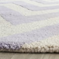 thumbnail image 3 of SAFAVIEH Cambridge Kaitlyn Zig Zag Stripes Wool Area Rug, Lavender/Ivory, 9' x 12', 3 of 6