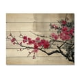 thumbnail image 3 of Designart "Sumi Blossom Asian Painting II" Asian Print on Natural Pine Wood, 3 of 5
