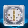 thumbnail image 5 of 2 Bases de enchufe IP44 con tapa abatible y marco - 2 enchufes de empotrar con contacto de protección, para habitaciones húmedas y exteriores, 230 V - Blanco Excelente Rendimiento, 5 of 5