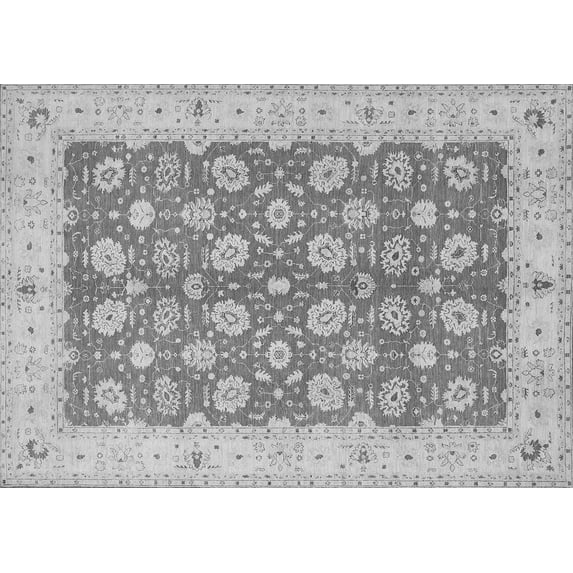 Ahgly Company Indoor Rectangle Oriental Gray Traditional Area Rugs, 6' x 9'