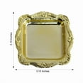 thumbnail image 2 of BalsaCircle 12 Gold Square 3" Metallic Mini Trays Party Favor Gift Holders Wedding Decorations, 2 of 7