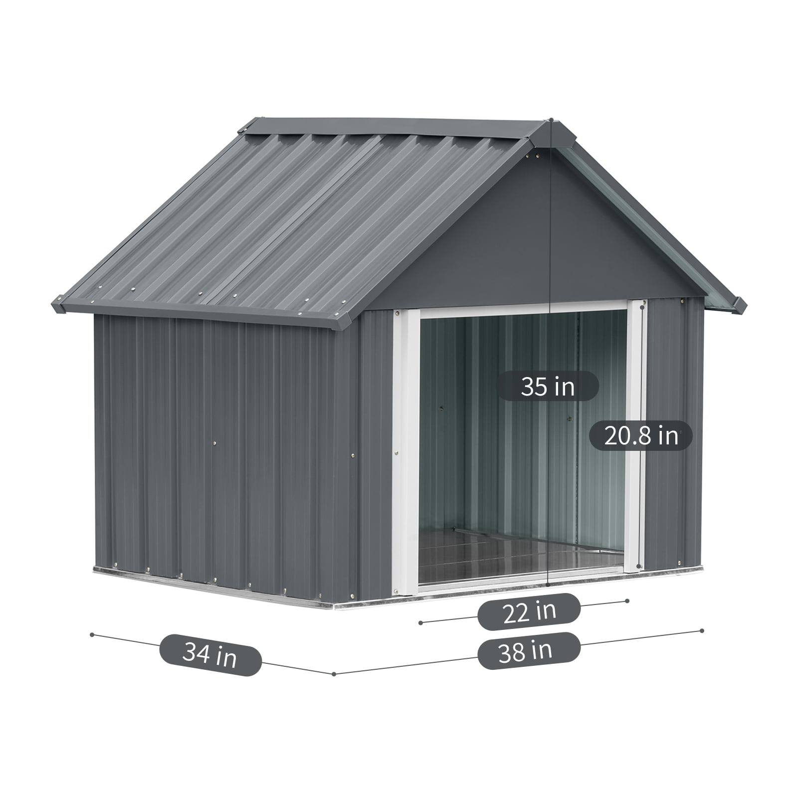 Walnest Large Dog House(38") for Dog Outdoor Indoor Waterproof Dog House Kneel Weather & Water Resistant Pet Kennel