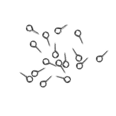 

100pcs Metal Circular Screw Eyes Jewelry Making Eye Pin Hooks Eyelet Threaded Clasps Hooks
