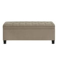 thumbnail image 6 of GZXS 44.5" Linen Fabric Tufted Button Storage Ottoman Bench, Modern Bed End Seat with Spacious Hidden Compartment, Easy to Assemble, 6 of 6