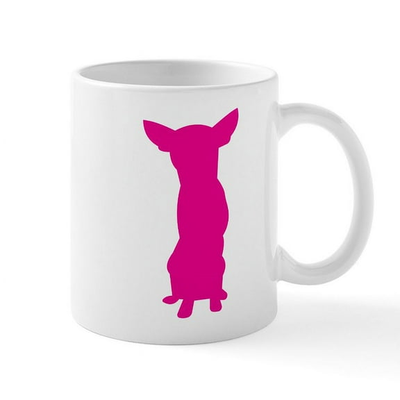 CafePress - Chihuahua Silhouette - 11 oz Ceramic Mug - Novelty Coffee Tea Cup