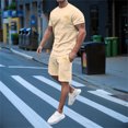 thumbnail image 3 of MKLEKYY Pijama Corto De Verano Para Hombre, Ropa Deportiva, Camiseta Transpirable De Manga Corta Y Pantalones Cortos Deportivos Con Bolsillos., 3 of 4