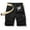 Black, variant on Palato Mens Shorts,Men Casual Solid Zipper Button Pockets Cropped Cargo Shorts