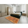 thumbnail image 5 of Ahgly Company Machine Washable Indoor Rectangle Contemporary Orange Red Area Rugs, 6' x 9', 5 of 7