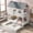 2: White, variant on Harper & Bright Designs Twin Over Twin Wooden House Bunk Bed with Slide and Windows, Twin Size House Bunk Bed with Roof for Kids Bedroom, White