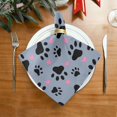 thumbnail image 2 of Coolnut Dog Paw Cloth Napkins Set of 4,Reusable Washable Polyester Dinner Table Napkins for Kitchen,Dining,Restaurant,Party Decoration, 2 of 7