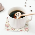 thumbnail image 6 of Kdxio Floral Funny Coasters,4 Pcs Leather Coasters,Housewarming Gifts,Protect Furniture from Water Marks Scratch and Damage, 6 of 8