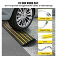 thumbnail image 3 of Rubber Curb Ramp for Driveway 1 Pack, 15T Heavy Duty Sidewalk Curb Ramp, 2.6" Rise Height Cable Cover Curbside Bridge Ramp for Garage for Low Cars, Wheelchairs, 3 of 7