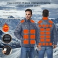 thumbnail image 1 of Ceisia Men's Intelligent Heated Hooded Jacket 3 Gear Temperature Adjustable Windproof Casual Gift Thermal Top, 1 of 4