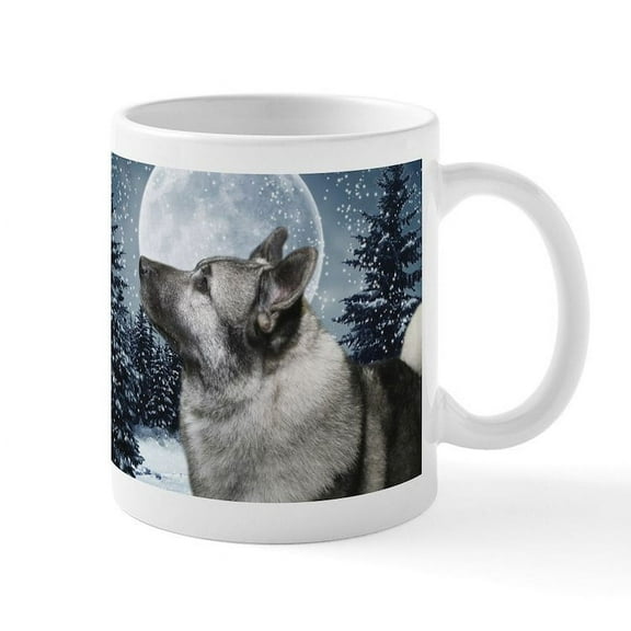 CafePress - Norwegian Elkhound Mug - 11 oz Ceramic Mug - Novelty Coffee Tea Cup