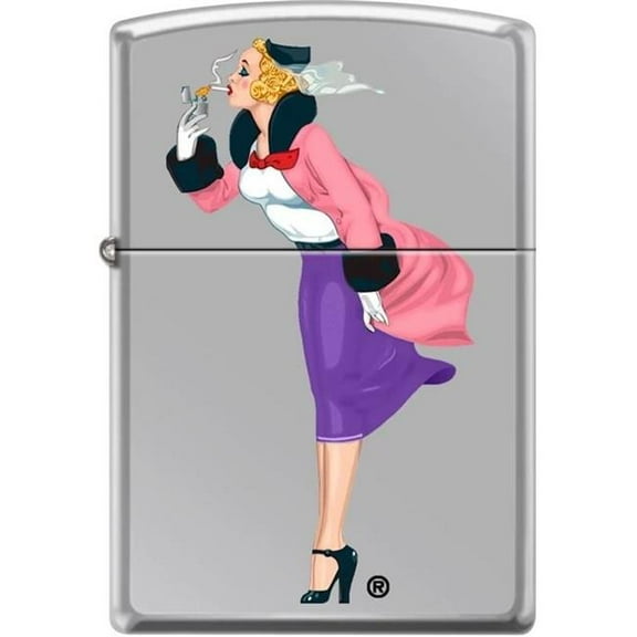 Pro-Cut ZIP-250CI413900 2024 Zippo Windy Girl Purple Skirt High Polish Chrome Lighter