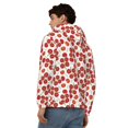 thumbnail image 4 of Kdxio Tomato Print Men Hoodies Casual Hoodies for Men with Zip Pockets Full Zip Long Sleeve Sweatshirt Sports Hooded Jacket-Small, 4 of 5