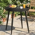 thumbnail image 2 of Outsunny Round Patio Table, Small Outdoor Coffee Table with Plastic Top, 2 of 10